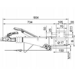 Alko overrun device for trailers 2600 kg