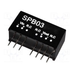 1 pcs x MEAN WELL - SPB03B-12 - Converter: DC/DC, 3W, Uin: 18÷36V, Uout: 12VDC, Iout: 250mA, SIP, THT