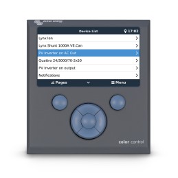Victron energy panel color control gx