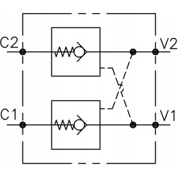 Hydraulic valve lock for cylinder 3 8 35l