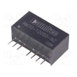 1 pcs x AIMTEC - AM3G-1205D-NZ - Converter: DC/DC, 3W, Uin: 9÷18V, Uout: 5VDC, Uout2: -5VDC, SIP8