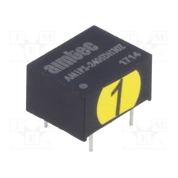 1 pcs x AIMTEC - AM1PS-2405DH30Z - Converter: DC/DC, 1W, Uin: 21.6÷26.4V, Uout: 5VDC, Uout2: -5VDC, DIP8