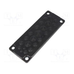 1 pcs x TRELLEBORG - 100236 - Multigate grommet, black, Holes no: 25, -40÷100°C, IP65