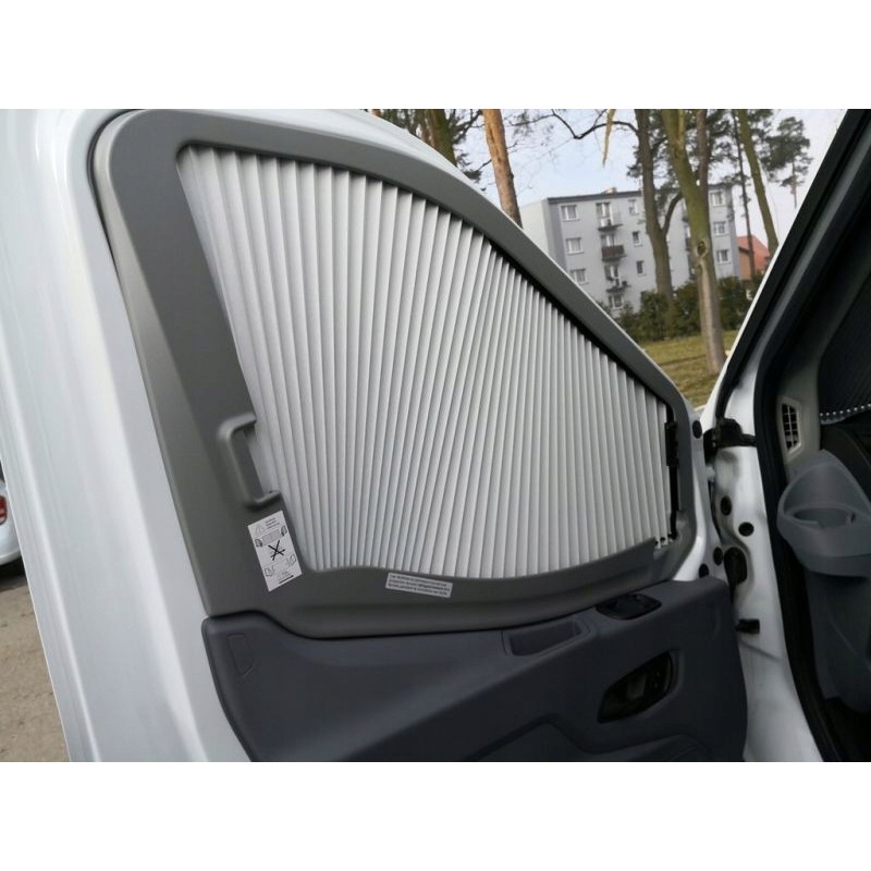 Ford Transit blackout roller blind, left, draw