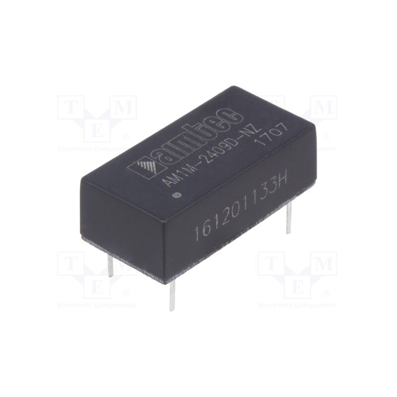1 pcs x AIMTEC - AM1M-2409D-NZ - Converter: DC/DC, 1W, Uin: 21.6÷26.4V, Uout: 9VDC, Uout2: -9VDC, THT