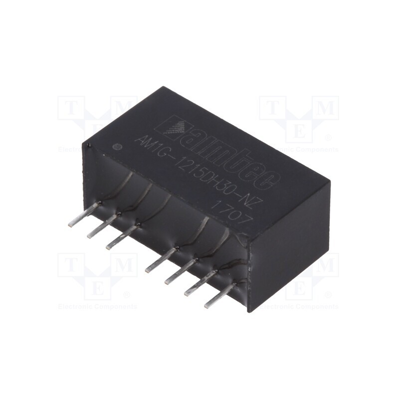 1 pcs x AIMTEC - AM1G-1215DH30-NZ - Converter: DC/DC, 1W, Uin: 9÷18V, Uout: 15VDC, Uout2: -15VDC, SIP8