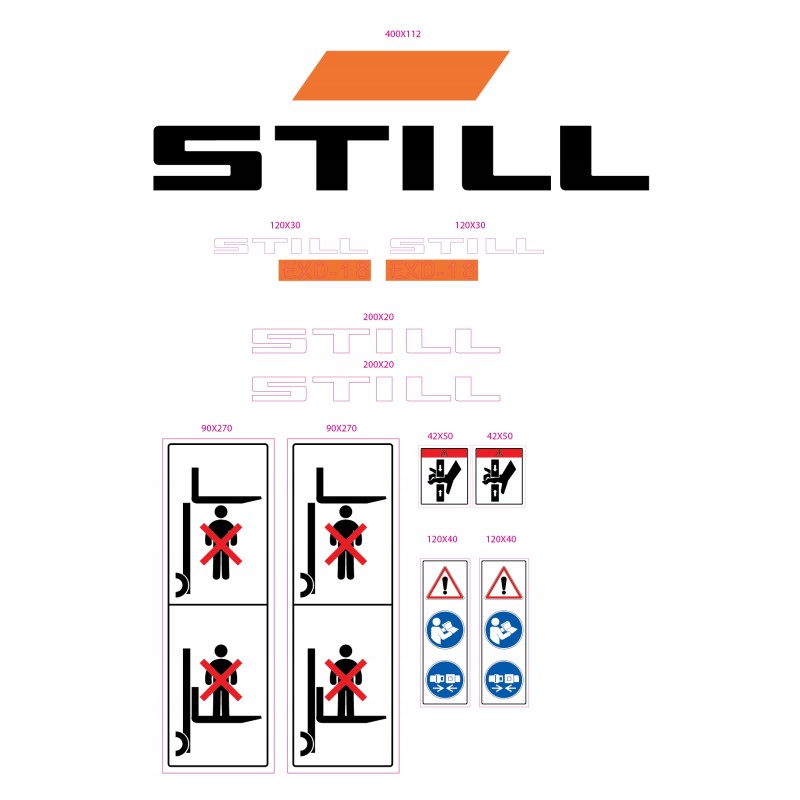 Still exd 18 forklift sticker set