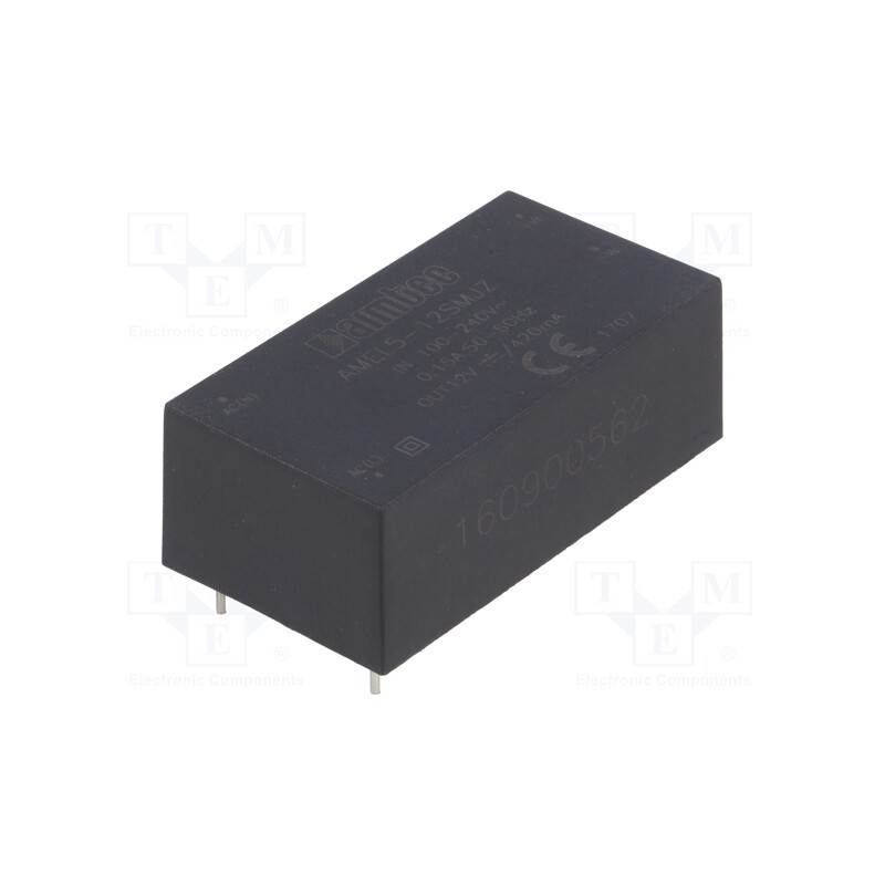 1 pcs x AIMTEC - AMEL5-12SMJZ - Converter: AC/DC, 5W, 85÷264VAC, Usup: 100÷370VDC, Uout: 12VDC, 80%