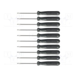 1 set x BERNSTEIN - 4-301-VE10 - Kit: screwdrivers, slot, 10pcs.