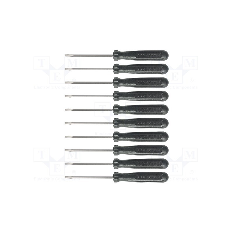 1 set x BERNSTEIN - 4-301-VE10 - Kit: screwdrivers, slot, 10pcs.
