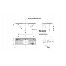 Red marker lamp with hanger LD 501