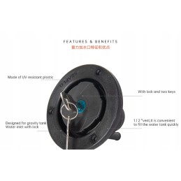 Lockable water filler for a motorhome yacht