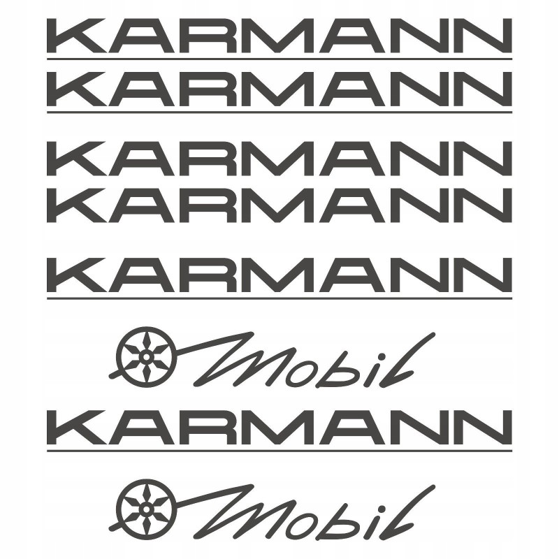 Karmann camping sticker set