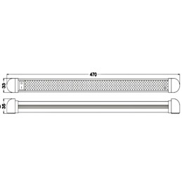 30 x LED rotating lamp 470 mm with a 12-24 switch