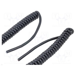 1 pcs x HELUKABEL - 86319 - Wire: coiled, H05BQ-F, 3G0.75mm2, unshielded, PUR, black, 300V,500V