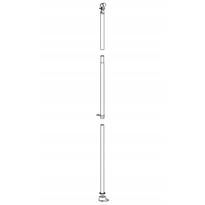 Frame tube for the vestibule oe 22mm 125 205cm