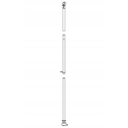 Vestibule tube, screw-on leg, 125-205cm