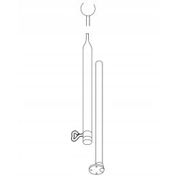 Vestibule tube, screw-on leg, 125-205cm