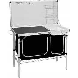 Brunner drive foldable kitchen cabinet in black