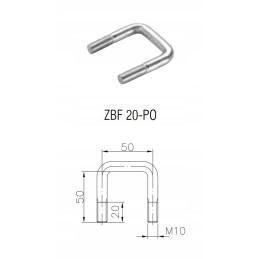 Load securing holder, trailer hook, 1000dan, floppy eye
