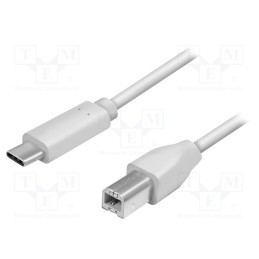 1 pcs x LOGILINK - CU0160 - Cable, USB 2.0, USB B plug,USB C plug, 1m, grey