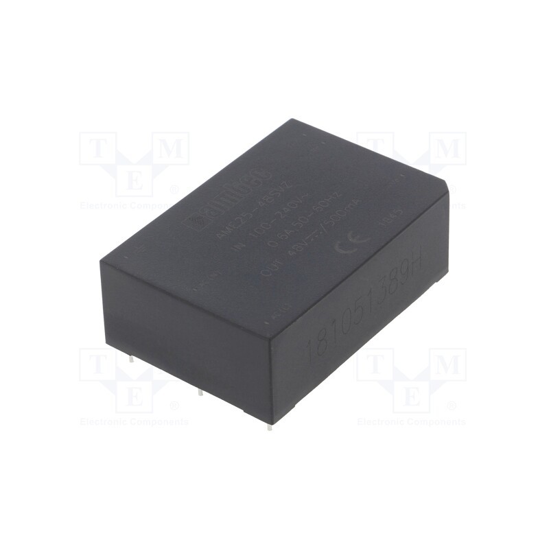 1 pcs x AIMTEC - AME25-48SVZ - Converter: AC/DC, 24W, 85÷264VAC, Usup: 120÷370VDC, Uout: 48VDC