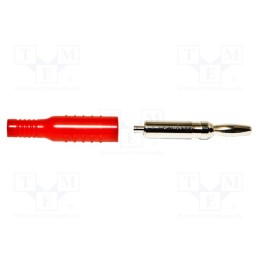 1 pcs x MUELLER ELECTRIC - BU-P5170-2 - Plug, 4mm banana, 15A, red, nickel plated, soldered,crimped, brass
