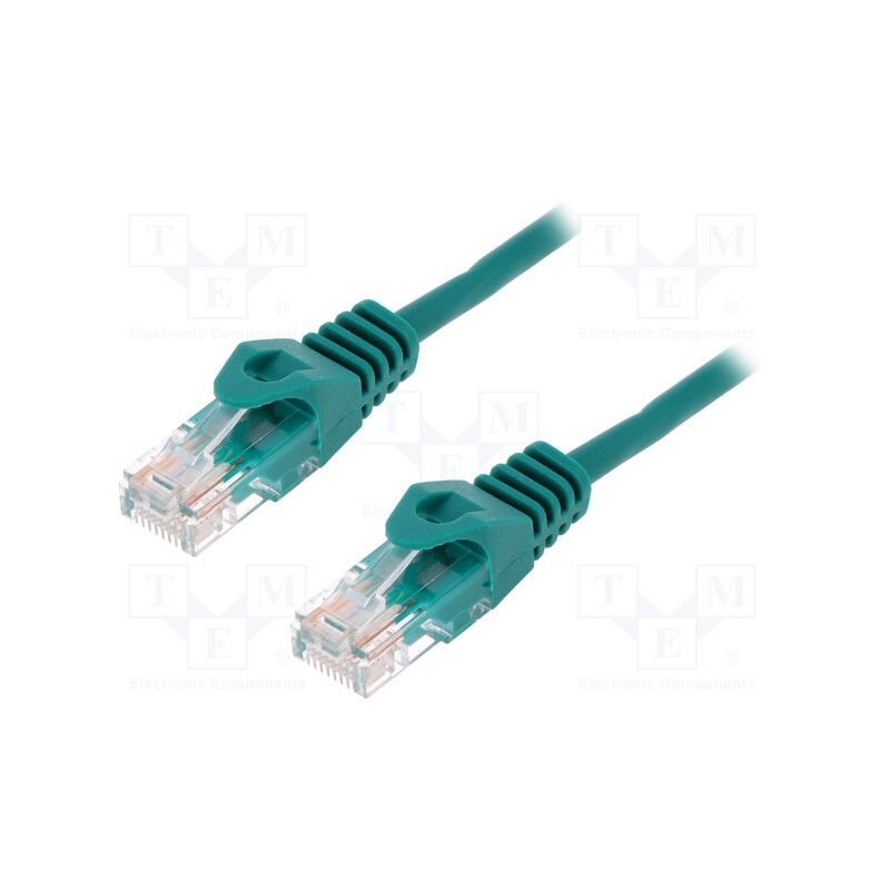 1 pcs x LOGILINK - CP1045U - Patch cord, U/UTP, 5e, stranded, CCA, PVC, green, 1.5m, 26AWG
