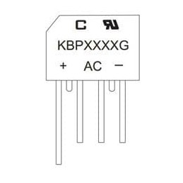 1 pcs : KBPC2504-G - Bridge Rectifiers VR400V, IO25A