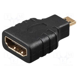 1 pcs x Goobay - 68842 - Adapter, HDMI socket,micro HDMI plug, black
