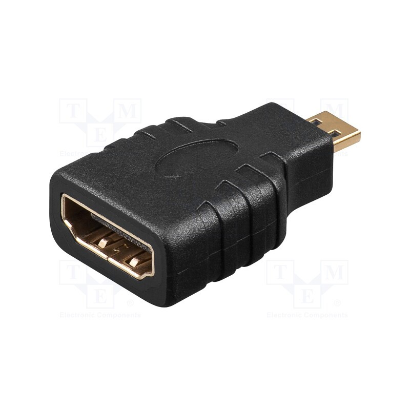 1 pcs x Goobay - 68842 - Adapter, HDMI socket,micro HDMI plug, black
