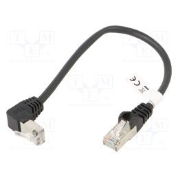 1 pcs x Goobay - 94185 - Patch cord, F/UTP, 5e, stranded, CCA, PVC, black, 0.25m, 26AWG