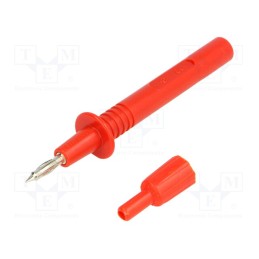 1 pcs x ELECTRO-PJP - 404-IEC-RT - Probe tip, 36A, red, Tip diameter: 4mm, Socket size: 4mm