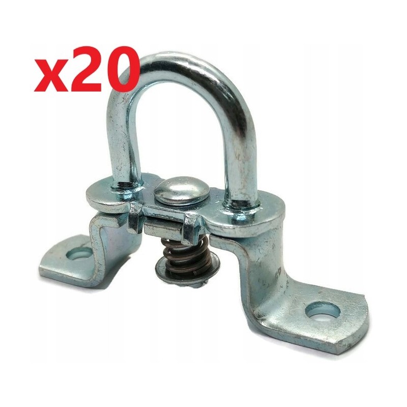 Swiveling tarpaulin holder, trailer swiveling holder, 20 pcs