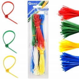 Colorful cable ties, set of 250 cable ties