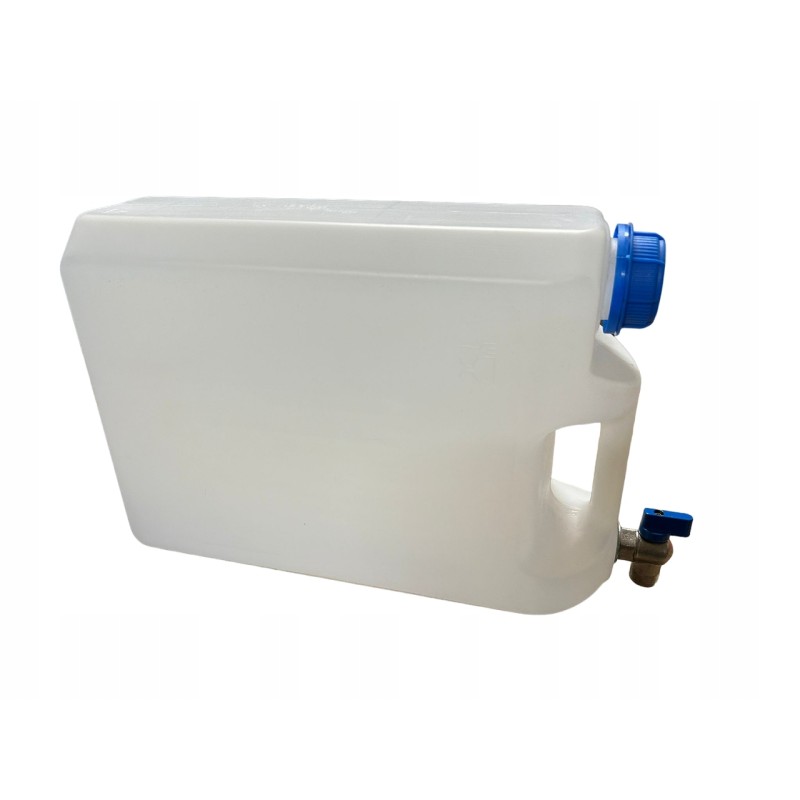 Water bank canister tank with tap, 10l, narrow, flat