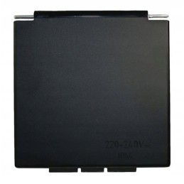 Cover of the 230v cee power socket, black haba, in the shaft