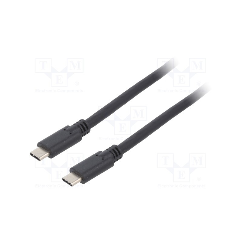 1 pcs x Goobay - 66507 - Cable, USB 3.2, USB C plug,both sides, 1.5m, black, 5Gbps, 60W