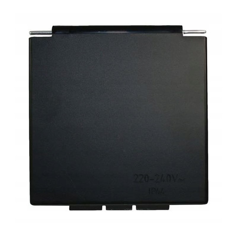 The flap covers the 230v Cee Haba power socket