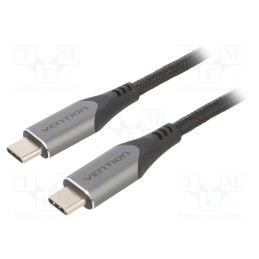 1 pcs x VENTION - TAAHD - Cable, USB 3.1, USB C plug,both sides, 0.5m, black, 5Gbps, PVC