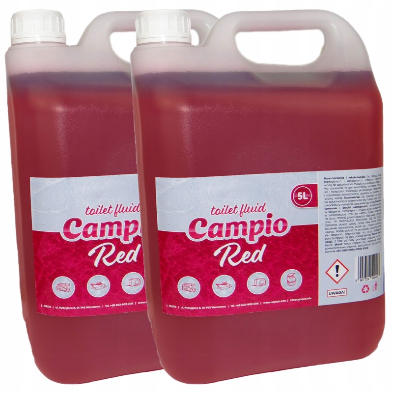Fluid for camping tourist toilets red 10l