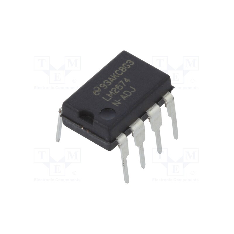 1 pcs x TEXAS INSTRUMENTS - LM2674N-ADJ/NOPB - IC: PMIC, DC/DC converter, Uin: 6.5÷40VDC, Uout: 1.21÷37VDC, 0.5A