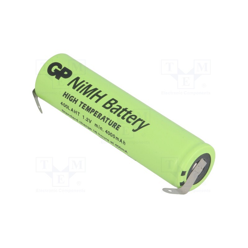 1 pcs x GP - GP400LAHT - Re-battery: Ni-MH, 7/5A, 1.2V, 4000mAh, Ø18.3x70mm, 400mA, -20÷70°C