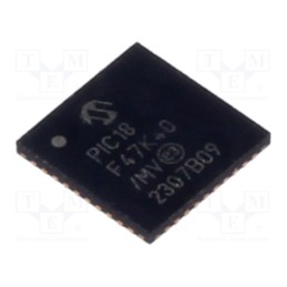 1 pcs x MICROCHIP TECHNOLOGY - PIC18F47K40-I/MV - IC: PIC microcontroller, 128kB, 64MHz, I2C x2,LIN,SPI x2,UART x2