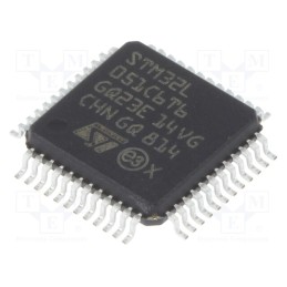 1 pcs x STMicroelectronics - STM32L051C6T6 - IC: ARM microcontroller, 32MHz, LQFP48, 1.65÷3.6VDC, -40÷85°C