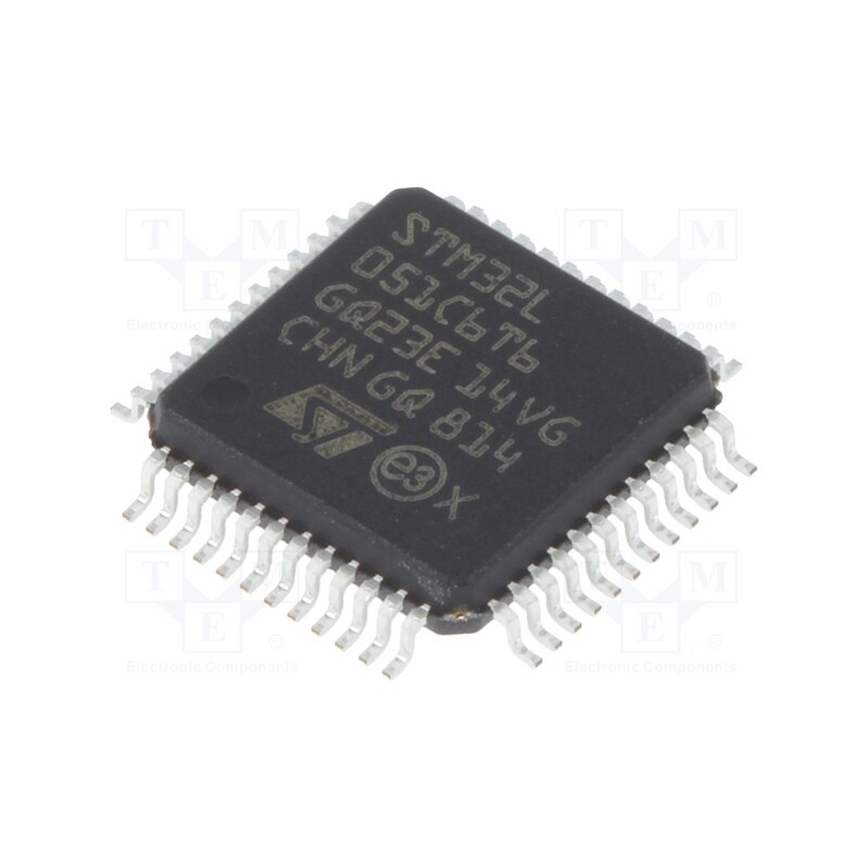 1 pcs x STMicroelectronics - STM32L051C6T6 - IC: ARM microcontroller, 32MHz, LQFP48, 1.65÷3.6VDC, -40÷85°C