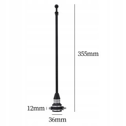 Motorcycle flag pole, trunk, black flag pole