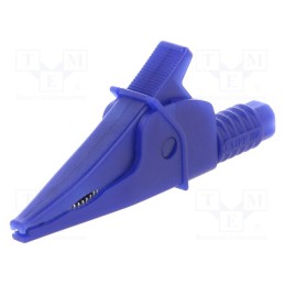 1 pcs x CLIFF - FCR79900L - Crocodile clip, 20A, blue, max.39mm, 1kV, Connection: 4mm socket