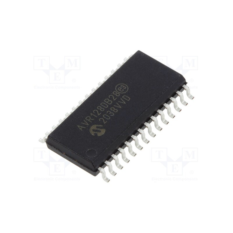 1 pcs x MICROCHIP TECHNOLOGY - AVR128DB28-I/SO - IC: AVR microcontroller, SO28, 1.8÷5.5VDC, Cmp: 3, AVR128, AVR-DA
