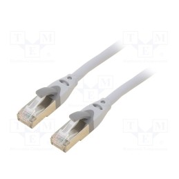 1 pcs x VENTION - IBHHI - Patch cord, S/FTP, 6a, OFC, PVC, grey, 3m, RJ45 plug,both sides